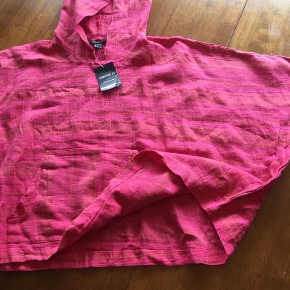Forever 21 Cropped Linen Poncho - Picture 1 of 5